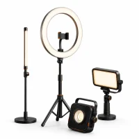 Lights and studio accessories category on FlexyBay with ring lights and stand lights