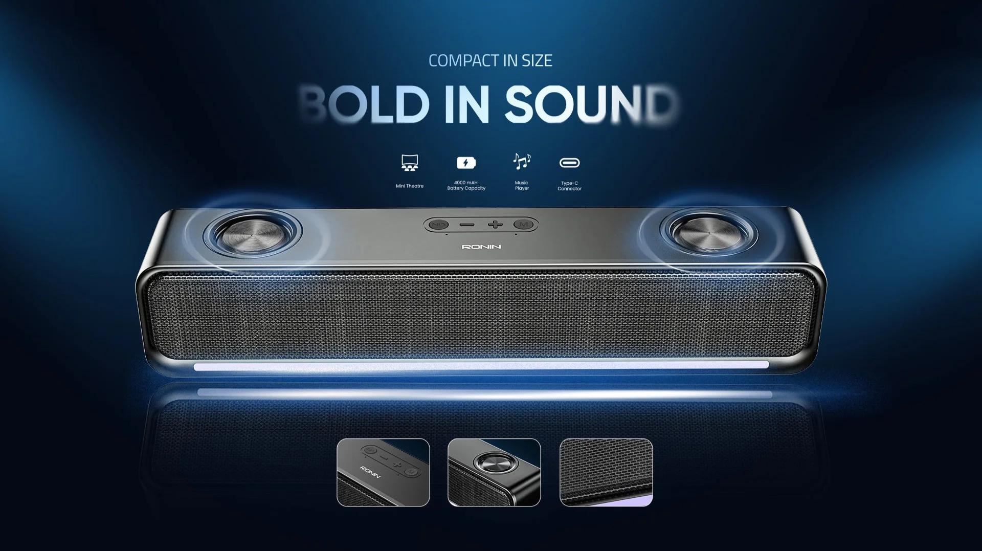 Ronin Axis Bar R-3010 wireless speaker available on FlexyBay