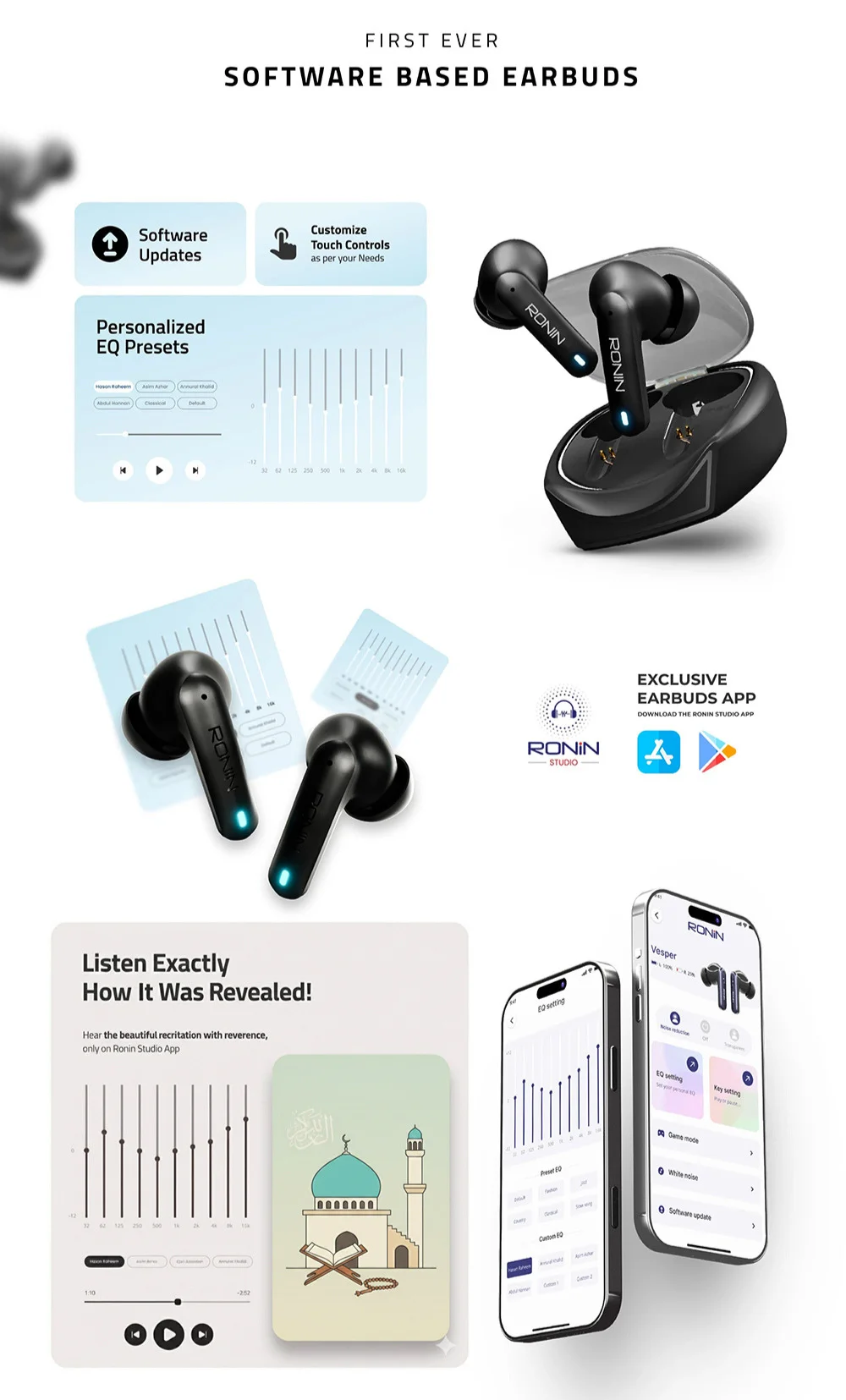 Ronin Dynasty R-520 wireless earbuds available on FlexyBay