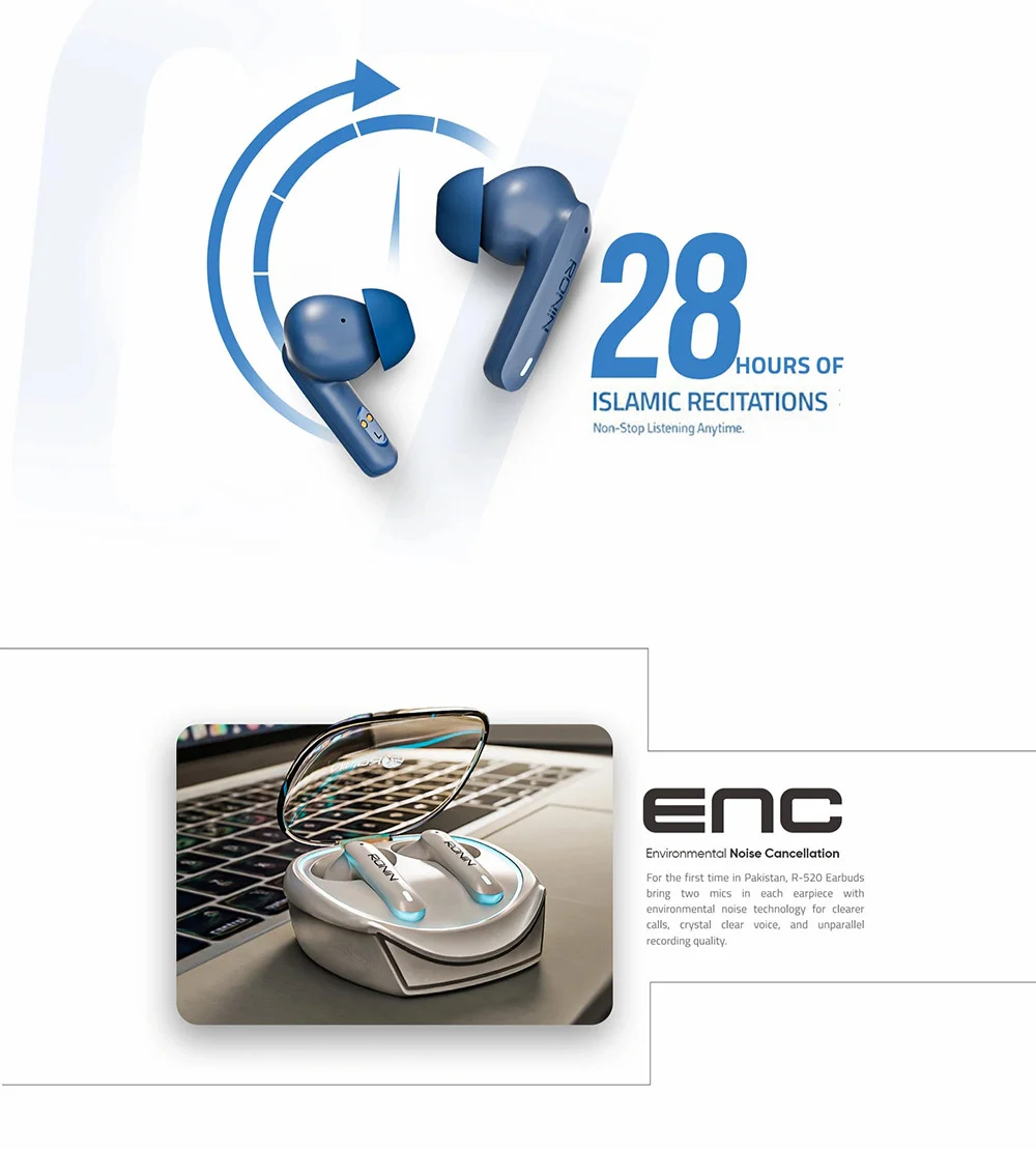 Ronin Dynasty R-520 wireless earbuds available on FlexyBay