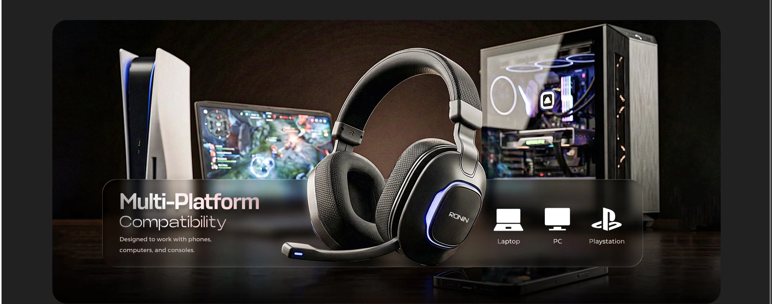 Ronin Hurricane R-1515 wireless headphones available on FlexyBay