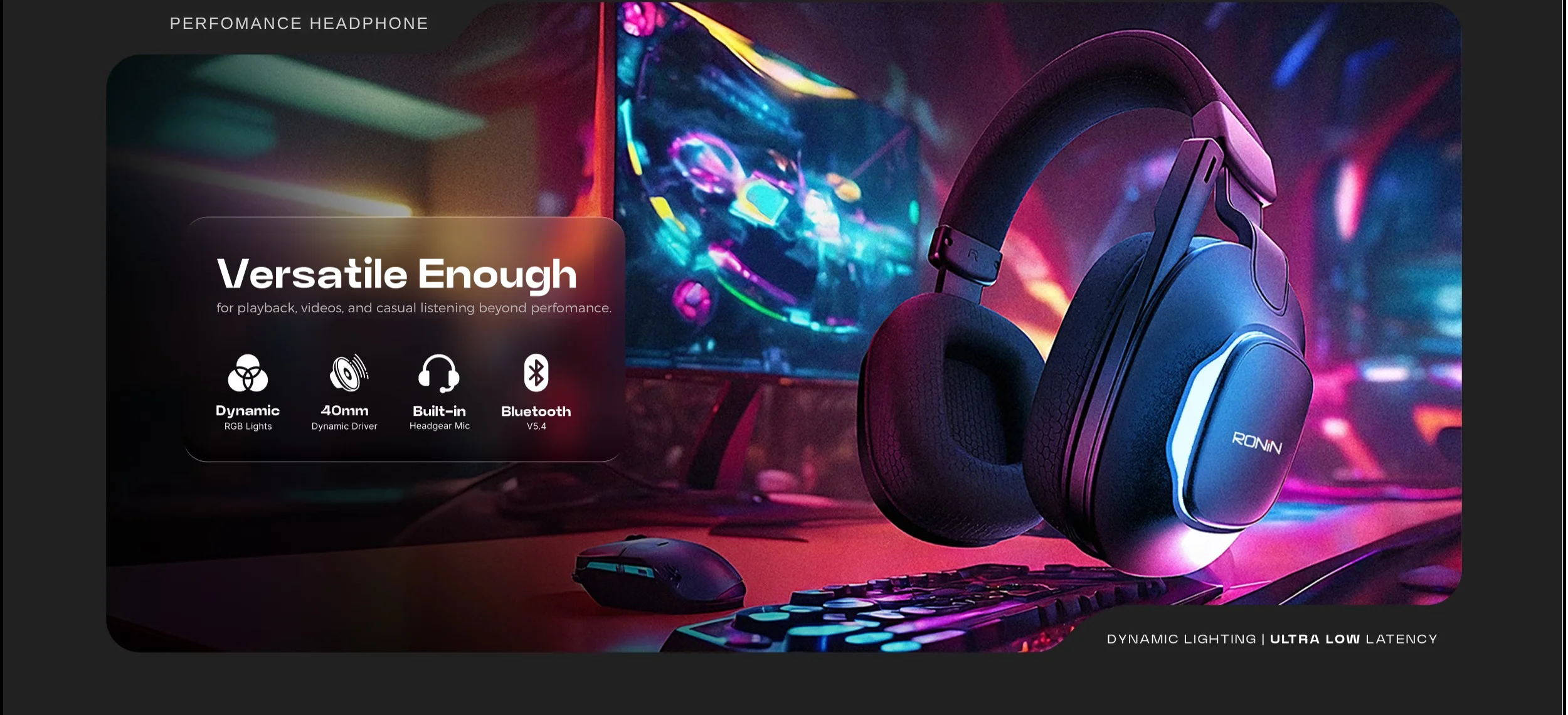 Ronin Hurricane R-1515 wireless headphones available on FlexyBay