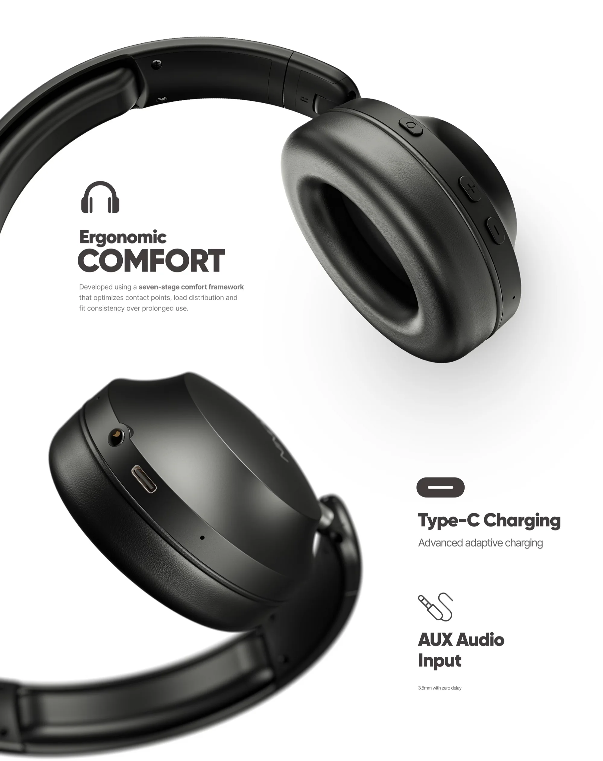 Ronin Magnitude R-1505 wireless headphones in beige and black available on FlexyBay