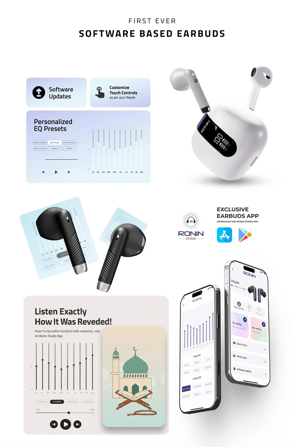 Ronin Mashion R-190 wireless earbuds available on FlexyBay