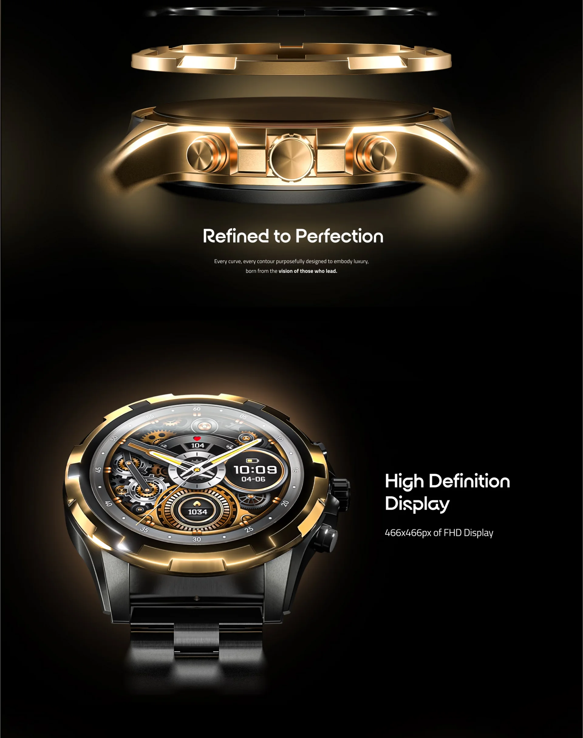 Ronin R-014 Luxe Smart Watch with AMOLED display available on FlexyBay