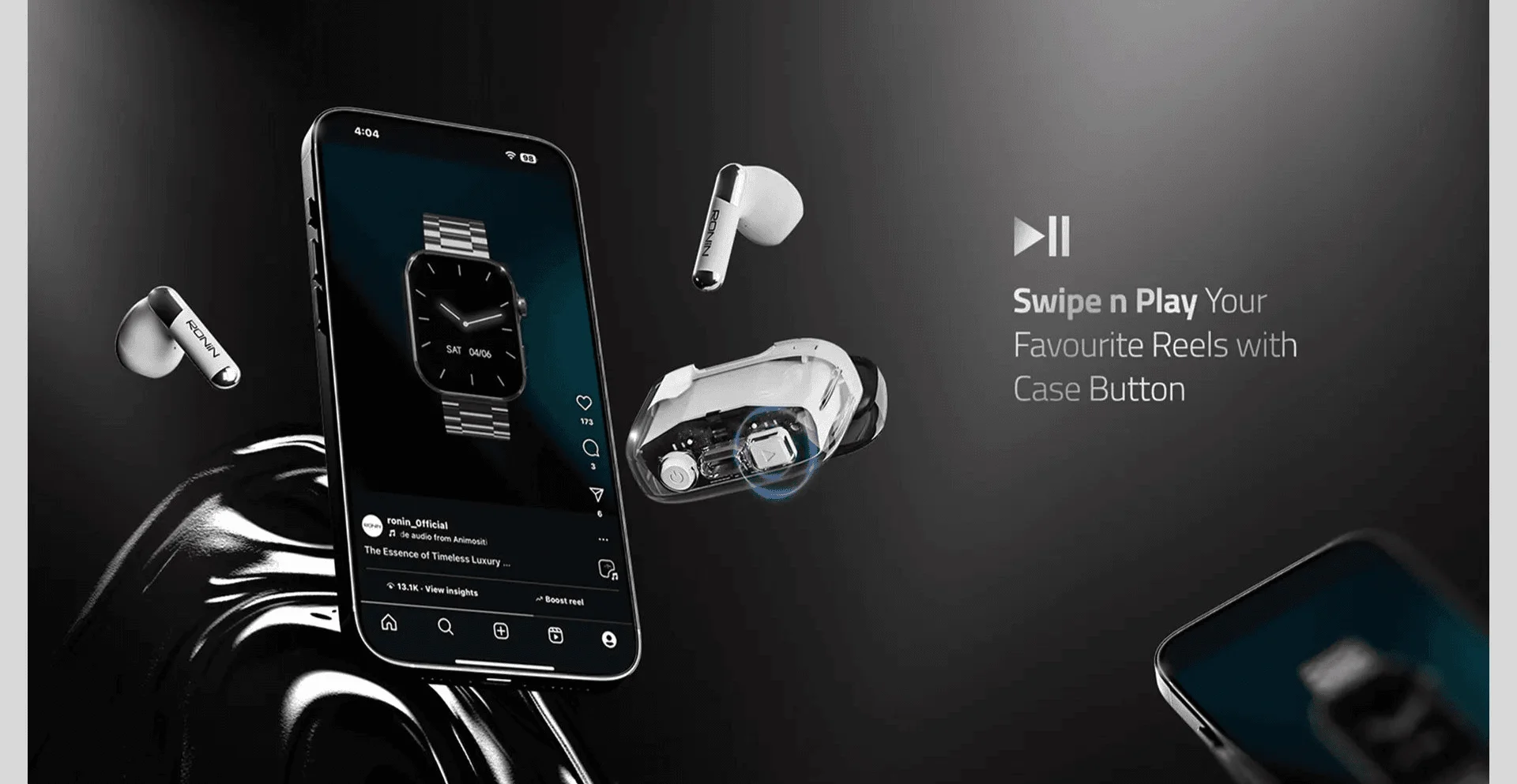 Ronin Snap R-7070 wireless earbuds available on FlexyBay