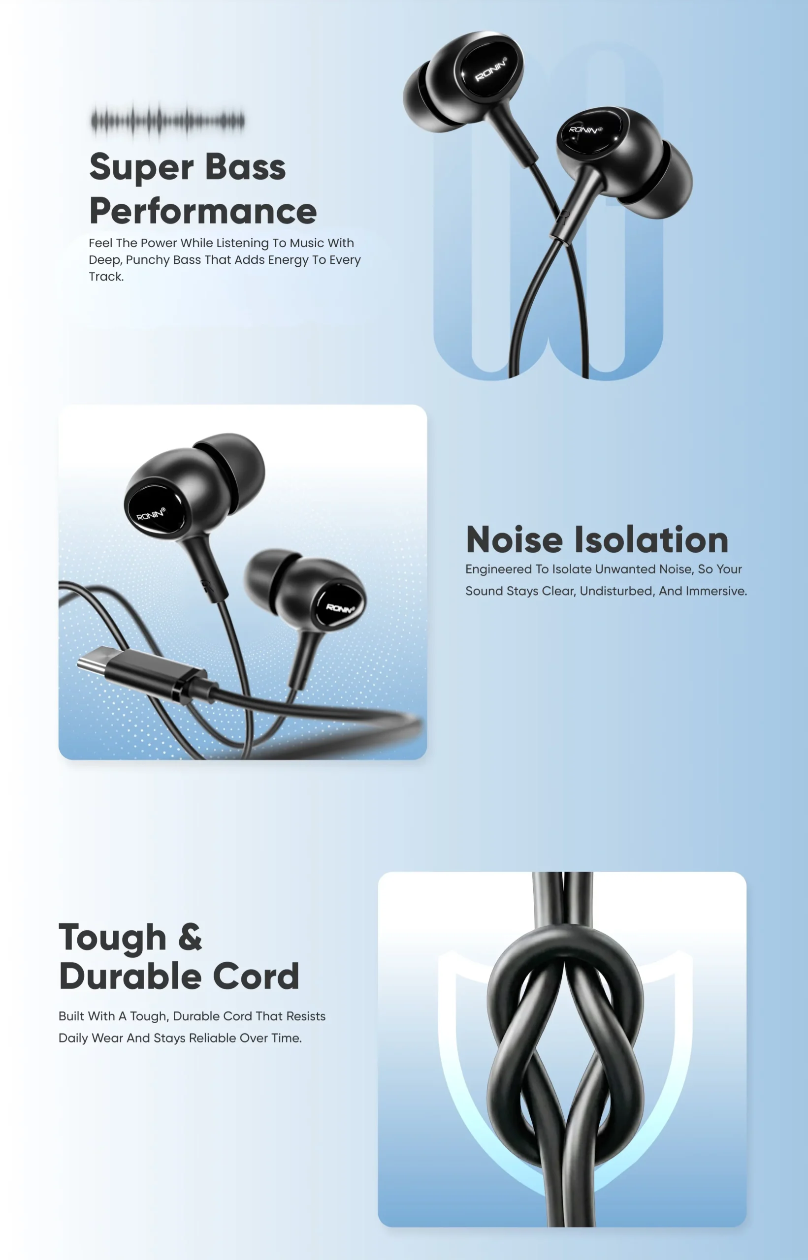 Ronin Buzz R-5 handsfree with 3.5mm and Type-C options available on FlexyBay