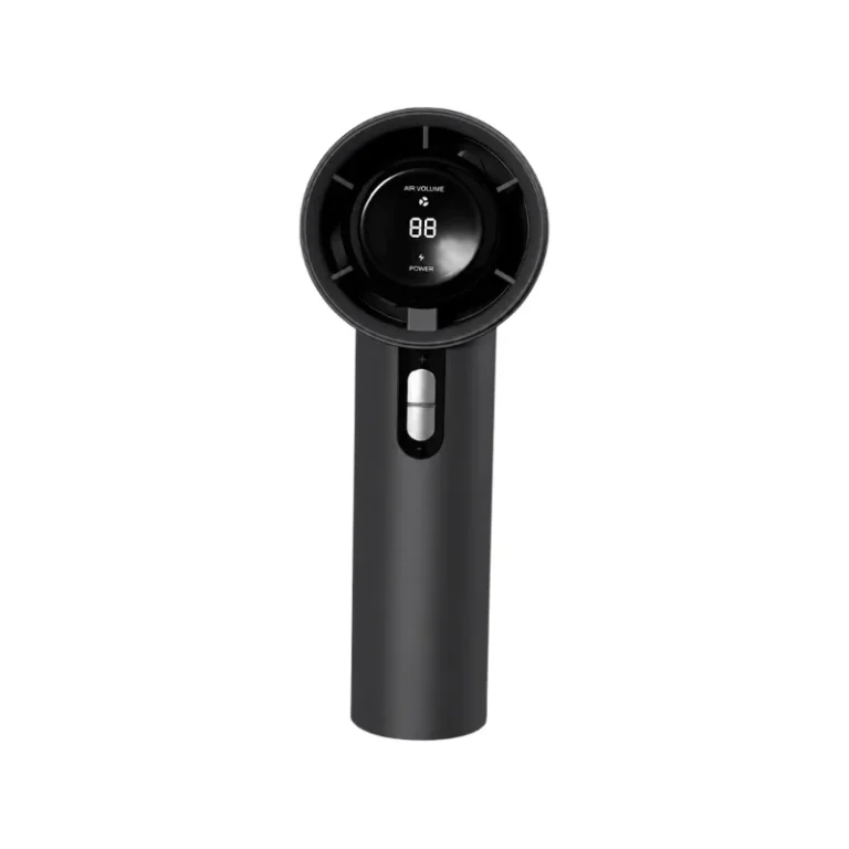 WX638 rechargeable handheld fan with LED display and Type-C charging on FlexyBay