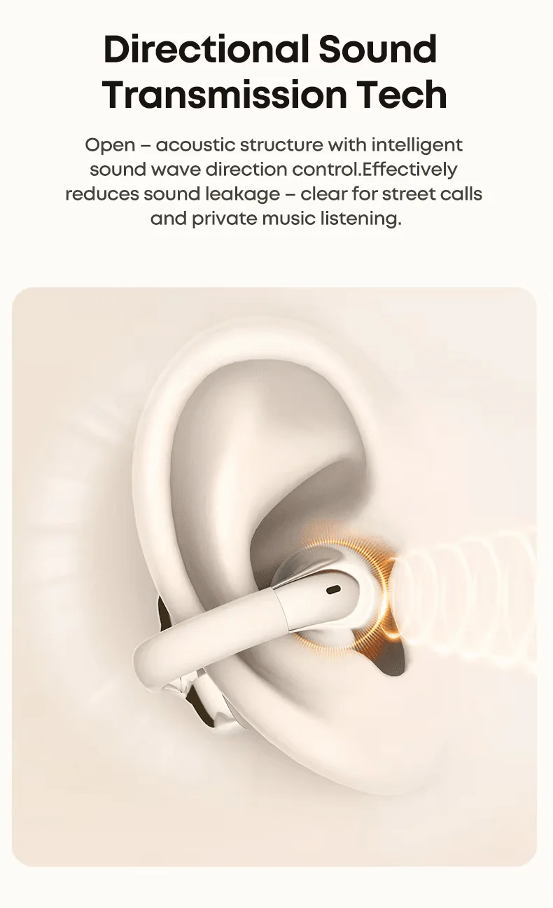 Langsdom TS31 clip-on open-ear TWS earbuds with charging case on FlexyBay