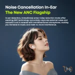 Langsdom TA16 Hybrid ANC TWS wireless earbuds in beige with charging case on FlexyBay